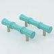Turquoise handmade Wooden Door Handles for Drawer and Dresser-1 Piece (5 Inches)